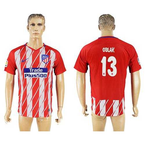 Atletico Madrid #13 Oblak Home Soccer Club Jersey