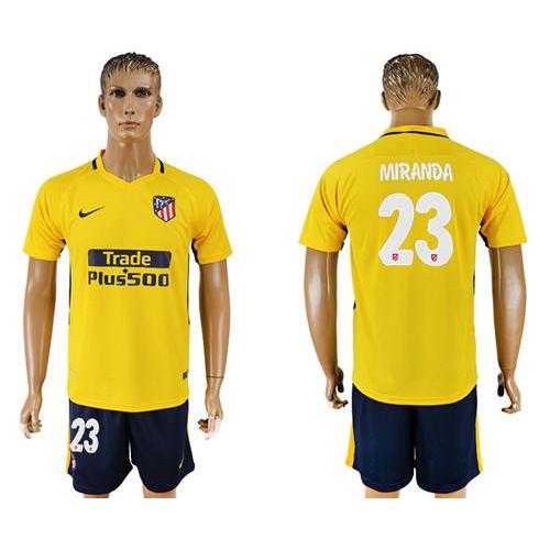 Atletico Madrid #23 Miranda Away Soccer Club Jersey