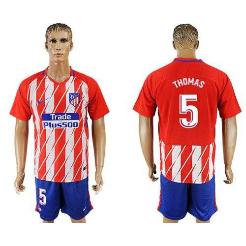 Atletico Madrid #5 Thomas Home Soccer Club Jersey