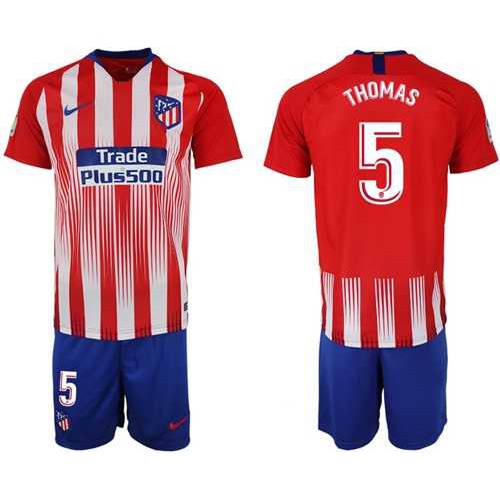 Atletico Madrid #5 Thomas Home Soccer Club Jersey