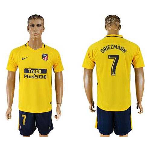 Atletico Madrid #7 Griezmann Away Soccer Club Jersey
