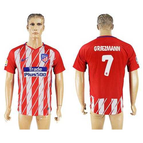 Atletico Madrid #7 Griezmann Home Soccer Club Jersey