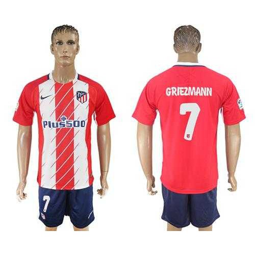 Atletico Madrid #7 Griezmann Home Soccer Club Jersey