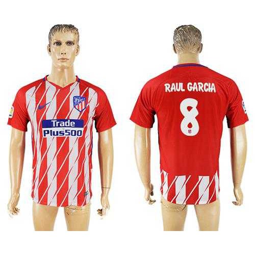 Atletico Madrid #8 Rual Garcia Home Soccer Club Jersey