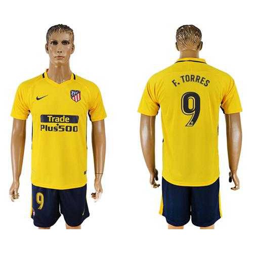 Atletico Madrid #9 F.Torres Away Soccer Club Jersey