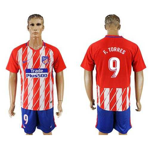 Atletico Madrid #9 F.Torres Home Soccer Club Jersey