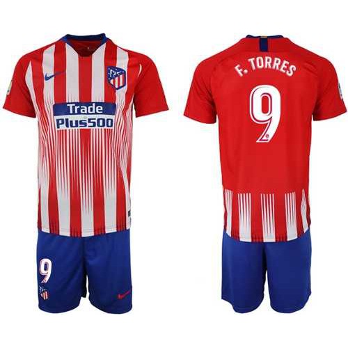Atletico Madrid #9 F.Torres Home Soccer Club Jersey