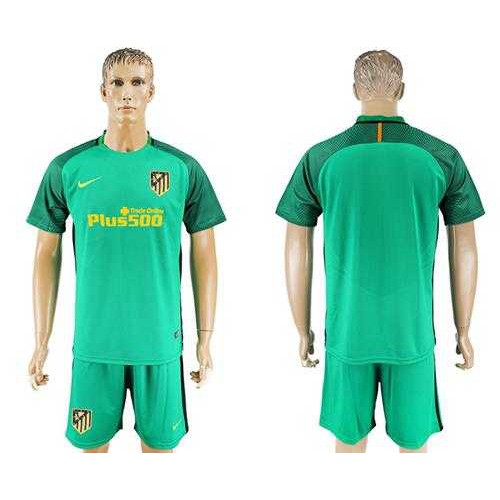 Atletico Madrid Blank Green Goalkeeper Soccer Club Jersey