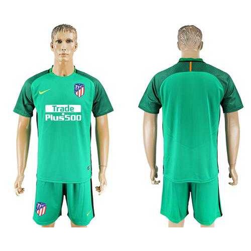 Atletico Madrid Blank Green Goalkeeper Soccer Club Jersey