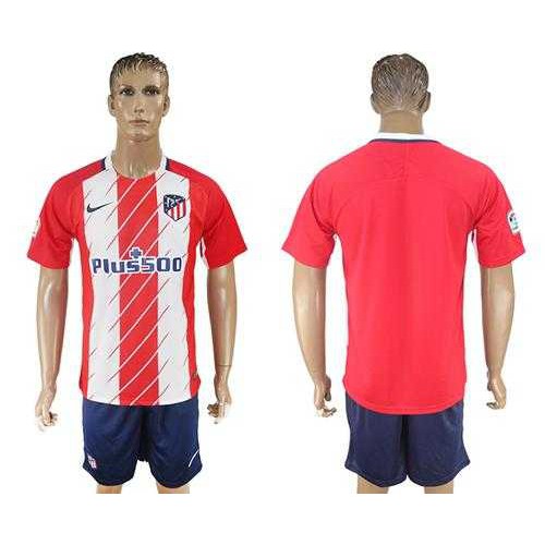 Atletico Madrid Blank Home Soccer Club Jersey
