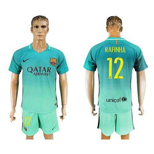 Barcelona #12 Rafinha Sec Away Soccer Club Jersey