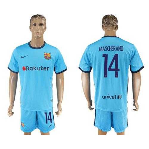 Barcelona #14 Mascherano Away Soccer Club Jersey