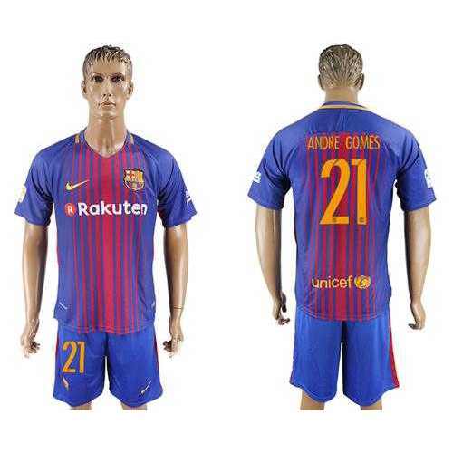 Barcelona #21 Andre Gomes Home Soccer Club Jersey