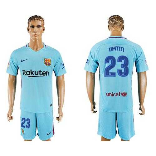 Barcelona #23 Umtiti Away Soccer Club Jersey