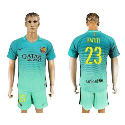 Barcelona #23 Umtiti Sec Away Soccer Club Jersey