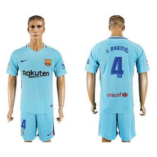 Barcelona #4 I.Rakitic Away Soccer Club Jersey