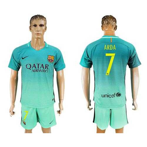 Barcelona #7 Arda Sec Away Soccer Club Jersey