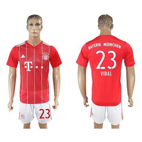 Bayern Munchen #23 Vidal Home Soccer Club Jersey