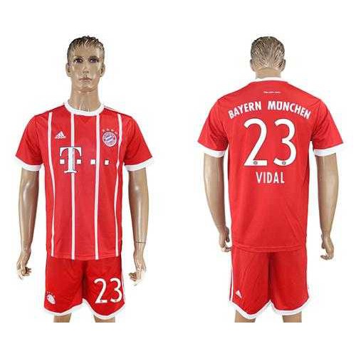 Bayern Munchen #23 Vidal Home Soccer Club Jersey