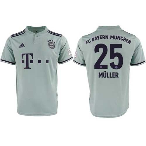 Bayern Munchen #25 Muller Away Soccer Club Jersey