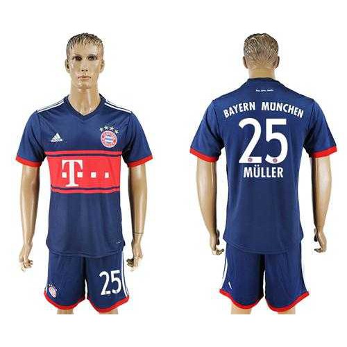 Bayern Munchen #25 Muller Away Soccer Club Jersey