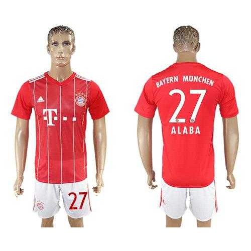 Bayern Munchen #27 Alaba Home Soccer Club Jersey