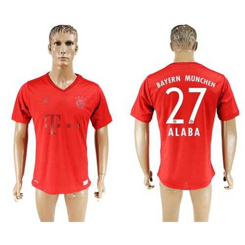 Bayern Munchen #27 Alaba Marine Environmental Protection Home Soccer Club Jersey