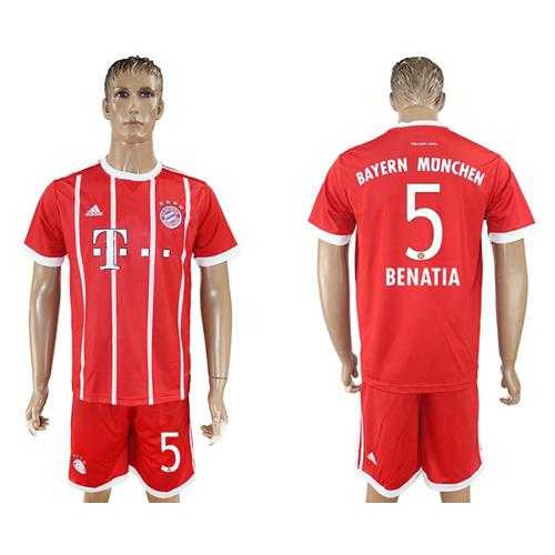 Bayern Munchen #5 Benatia Home Soccer Club Jersey