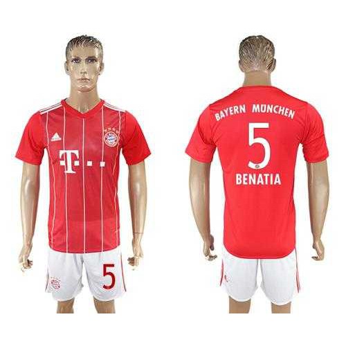 Bayern Munchen #5 Benatia Home Soccer Club Jersey