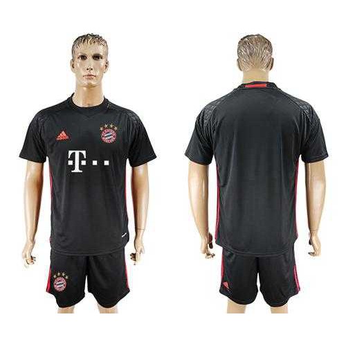 Bayern Munchen Blank Black Goalkeeper Soccer Club Jersey