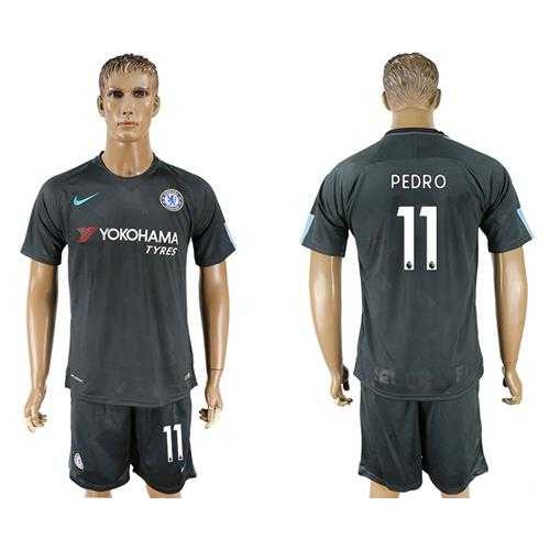 Chelsea #11 Pedro Black Soccer Club Jersey