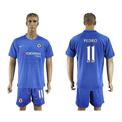 Chelsea #11 Pedro Home Soccer Club Jersey