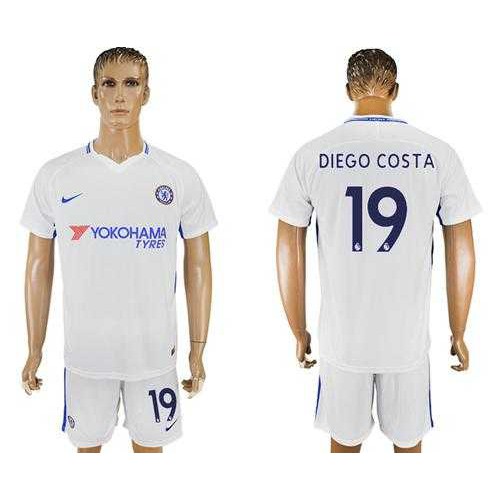 Chelsea #19 Diego Costa Away Soccer Club Jersey