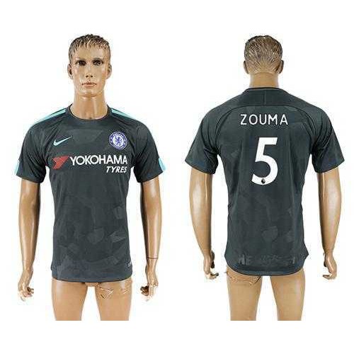 Chelsea #5 Zouma Black Soccer Club Jersey