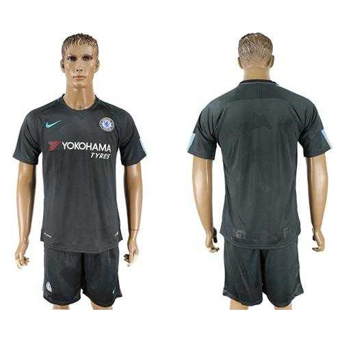 Chelsea Blank Black Soccer Club Jersey