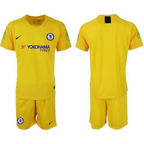 Chelsea Blank Yellow Goalkeeper Soccer Club Jersey