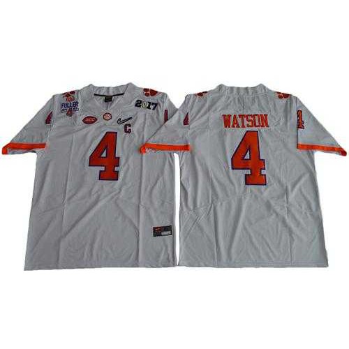 Clemson Tigers #4 Deshaun Watson White Diamond Quest Limited Stitched NCAA Jersey