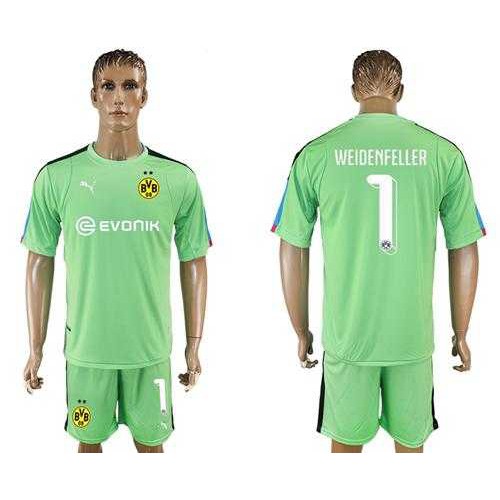 Dortmund #1 Weidenfeller Green Goalkeeper Soccer Club Jersey