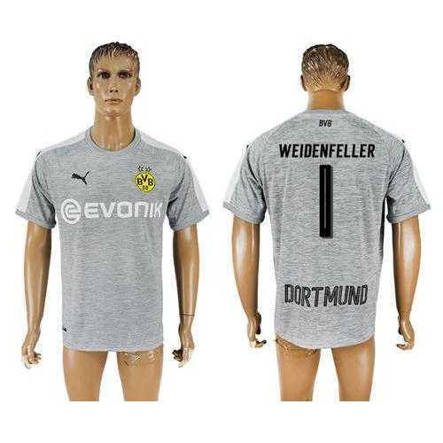 Dortmund #1 Weidenfeller Grey Soccer Club Jersey