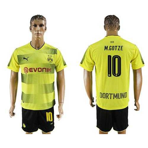 Dortmund #10 M.Gotze Home Soccer Club Jersey