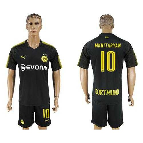 Dortmund #10 Mkhitaryan Away Soccer Club Jersey