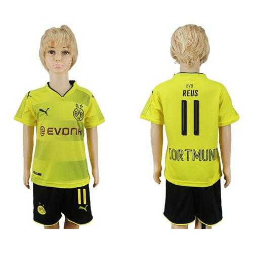Dortmund #11 Reus Home Kid Soccer Club Jersey