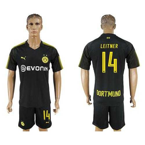 Dortmund #14 Leitner Away Soccer Club Jersey