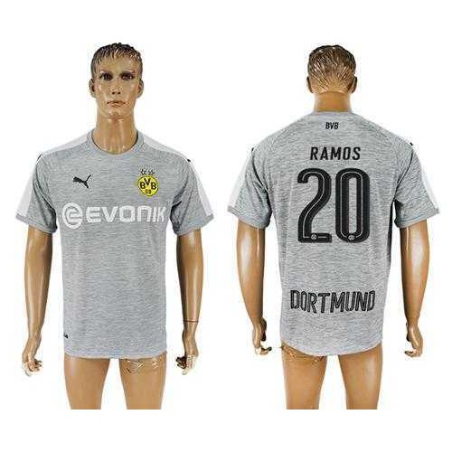 Dortmund #20 Ramos Grey Soccer Club Jersey