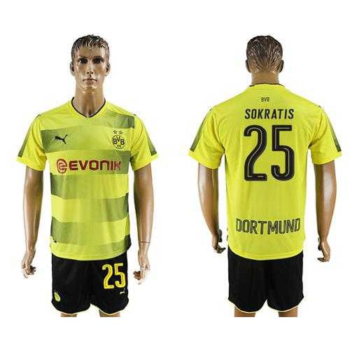 Dortmund #25 Sokratis Home Soccer Club Jersey