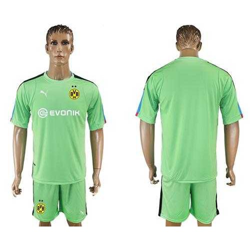Dortmund Blank Green Goalkeeper Soccer Club Jersey