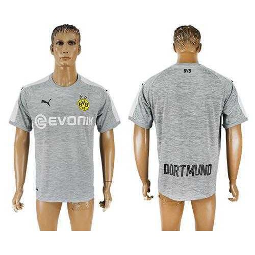 Dortmund Blank Grey Soccer Club Jersey