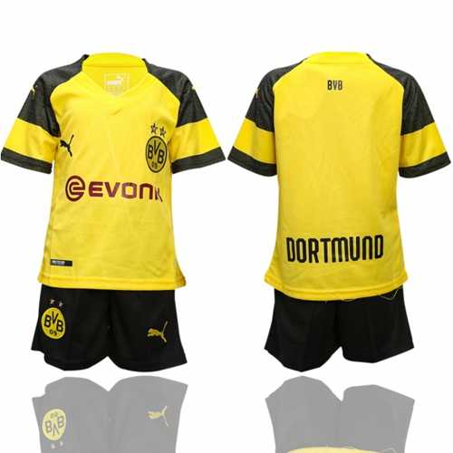 Dortmund Blank Home Kid Soccer Club Jersey