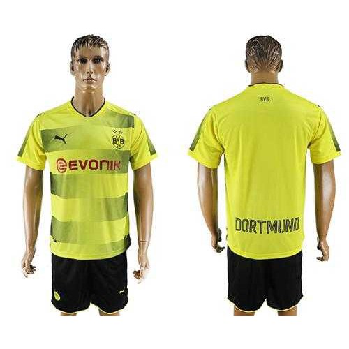 Dortmund Blank Home Soccer Club Jersey