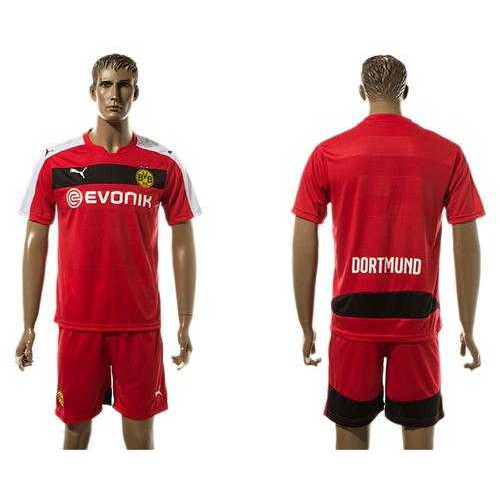 Dortmund Blank Red Goalkeeper Soccer Club Jersey